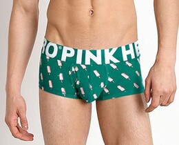 Фото - Чоловічі труси від Pink Hero зелені Ice Cream - Men box