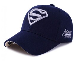Фото - Бейсболка Narason темно-синя з білим лого SuperMan - Men box