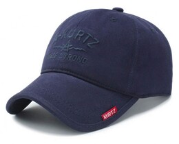Фото - Всесезонна кепка бренду Narason темно-синя з лого Kurtz - Men box