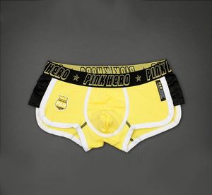 Фото - Чоловічі труси боксерки Pink Hero. Колір жовтий. Артикул: 04-0619 - Men box