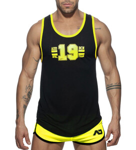 Фото - Спортивна майка Beach Sport чорного кольору з жовтим кантом - Men box