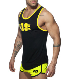 Фото - Спортивна майка Beach Sport чорного кольору з жовтим кантом - Men box