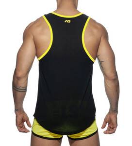 Фото - Спортивна майка Beach Sport чорного кольору з жовтим кантом - Men box
