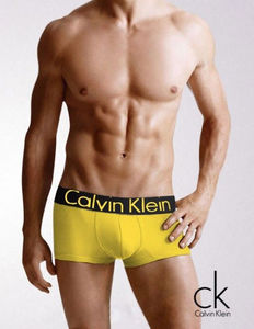 Фото - Чоловічі труси боксерки Calvin Klein. Колір жовтий. Артикул: 04-0547 - Men box