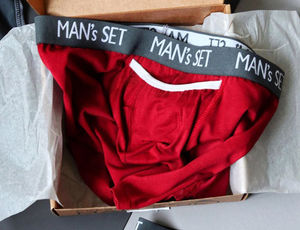 Фото - Чоловічі труси боксерки MAN's SET. Колір бордовий. Артикул: 04-0554 - Men box