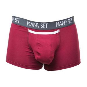 Фото - Чоловічі труси боксерки MAN's SET. Колір бордовий. Артикул: 04-0554 - Men box