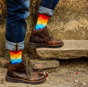 Фото - Високі шкарпетки Friendly Socks. Колір темно-синій. Артикул: 27-0274 - Men box