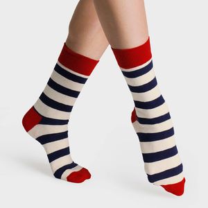 Фото - Носки в белую полоску с красными пятками от Friendly Socks - Men box