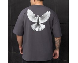 Фото - Сіра оверсайз футболка Staff dove oversize - Men box