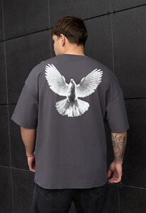 Фото - Сіра оверсайз футболка Staff dove oversize - Men box