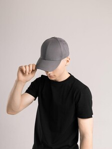 Фото - Базова бейсболка Pobedov Cotton Ray у кольорі антрацит - Men box