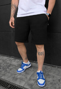 Фото - Однотонні шорти у чорному кольорі Staff ro black - Men box