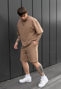 Фото - Коричневый оверсайз костюм на лето Staff no brown oversize - Men box