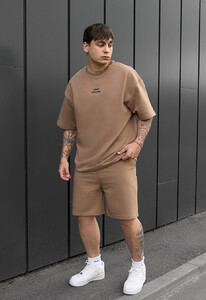 Фото - Коричневый оверсайз костюм на лето Staff no brown oversize - Men box