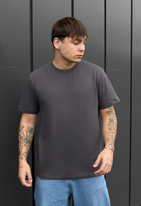 Фото - Темно-сіра однотонна футболка Staff dark gray - Men box