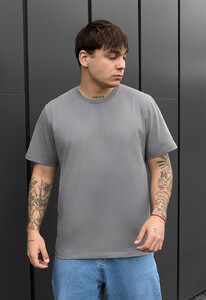 Фото - Однотонная футболка из хлопка Staff gray - Men box