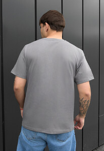 Фото - Однотонная футболка из хлопка Staff gray - Men box