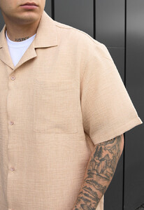 Фото - Чоловіча оверсайз сорочка Staff mai beige oversize - Men box