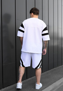 Фото - Бело-черный оверсайз костюм Staff ran white & black oversize - Men box