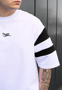 Фото - Бело-черный оверсайз костюм Staff ran white & black oversize - Men box
