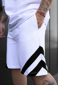 Фото - Бело-черный оверсайз костюм Staff ran white & black oversize - Men box