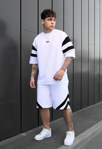 Фото - Бело-черный оверсайз костюм Staff ran white & black oversize - Men box