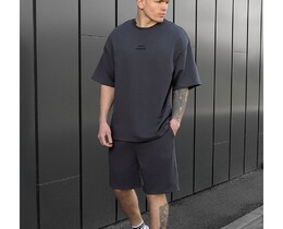 Фото - Хлопковый оверсайз костюм Staff no dark gray oversize - Men box