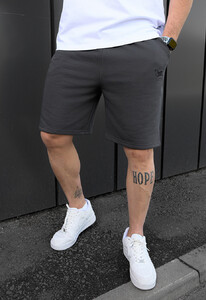 Фото - Хлопковые шорты темно-серого цвета Staff dje dark gray logo - Men box