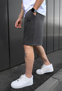 Фото - Хлопковые шорты темно-серого цвета Staff dje dark gray logo - Men box