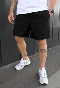 Фото - Повсякденні шорти у чорному кольорі Staff mac black - Men box