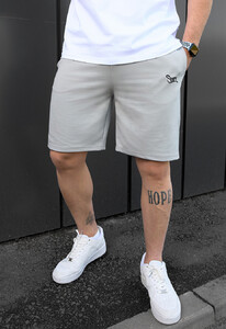 Фото - Брендированные шорты для мужчин Staff light gray logo - Men box