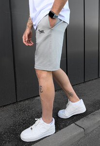 Фото - Брендированные шорты для мужчин Staff light gray logo - Men box