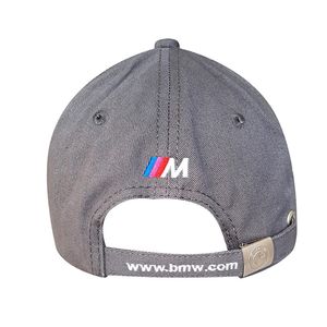 Фото - Бейсболка чоловіча Sport Line з бавовни сіра з лого BMW - Men box
