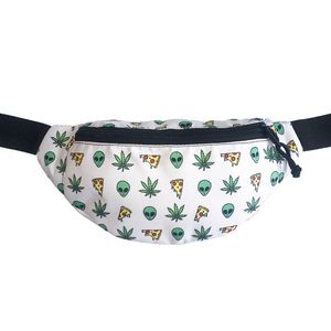 Фото - Белая бананка "Alien pizza weed" от Sunny Focks - Men box