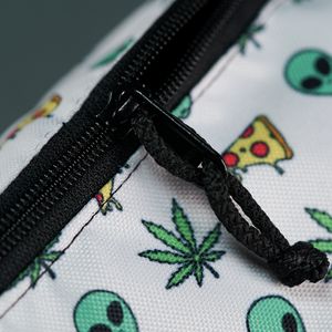 Фото - Белая бананка "Alien pizza weed" от Sunny Focks - Men box