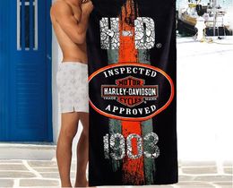 Фото - Рушник махровий чорного кольору Harley-Davidson - Men box