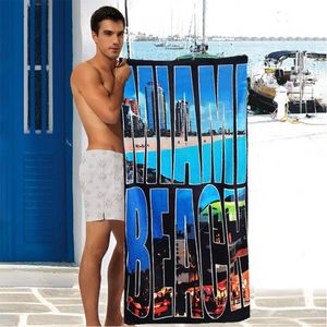Фото - Большое пляжное полотенце унисекс Miami Beach - Men box