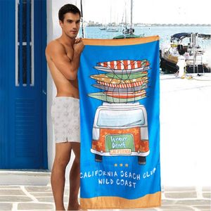 Фото - Пляжний рушник Shamrock блакитного кольору з малюнком - Men box