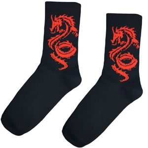 Фото - Черные хлопковые носки "Красный дракон" от Sunny Focks - Men box