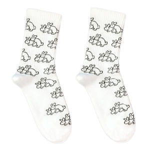 Фото - Белые носки Sunny Focks с прикольным рисунком "Кролики" - Men box