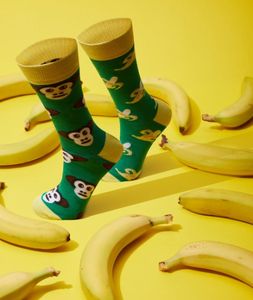 Фото - Разнопарные носки Albert от Sammy Icon с обезьянами и бананами - Men box