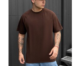 Фото - Бавовняна футболка коричневого кольору Staff reglan brown - Men box