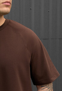 Фото - Бавовняна футболка коричневого кольору Staff reglan brown - Men box