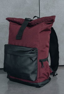 Фото - Міський рюзак для чоловіків Staff rolltop 22L black & bordo - Men box