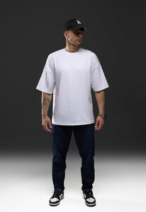 Фото - Патриотическая футболка Staff x Deep State Трембіта white oversize - Men box