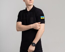 Фото - Військове поло для чоловіків Pobedov Royal чорного кольору - Men box