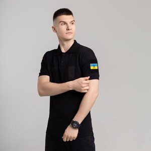 Фото - Військове поло для чоловіків Pobedov Royal чорного кольору - Men box