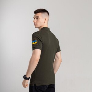 Фото - Чоловіче бавовняне поло Pobedov Royal кольору хакі - Men box