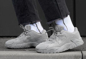 Фото - Однотонные кроссовки в сером цвете Staff gray reflective - Men box