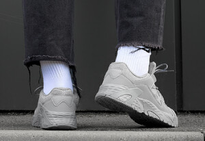 Фото - Однотонные кроссовки в сером цвете Staff gray reflective - Men box